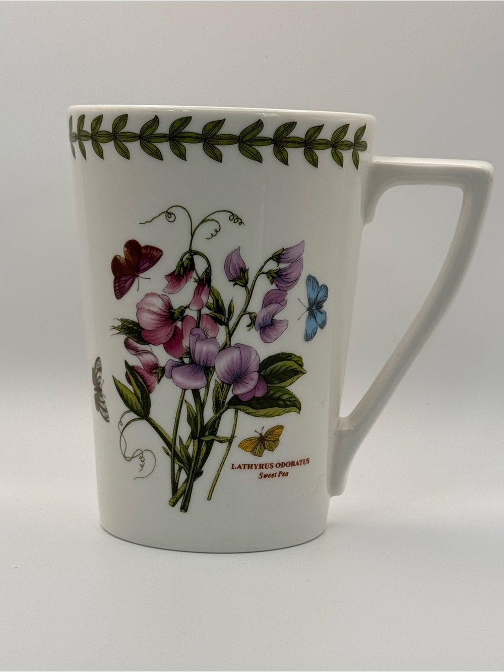 Portmeirion Botanic Garden Sweet Pea and Laurel Leaf Mug.
